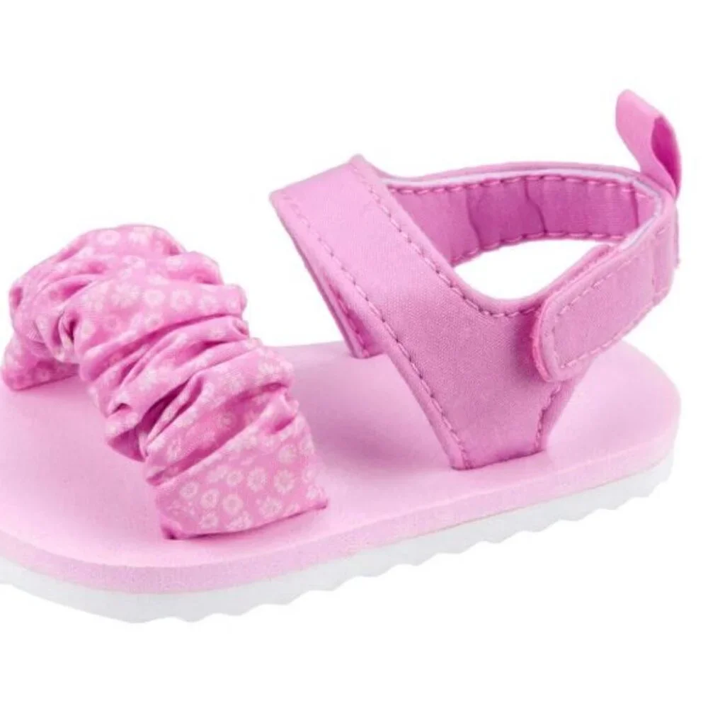 NWT Carter's Baby Girl Scrunch Strappy Pink Sandals